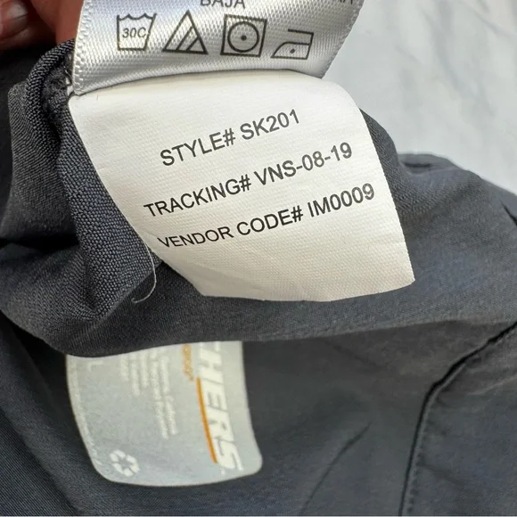 Skechers Scrub Pants Gray Large Reliance Cargo 3 Pocket Straight Leg Stretch - Picture 9 of 16